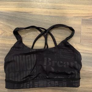 Lululemon Energy Bra Embossed Black